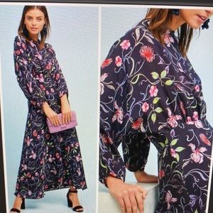 Rdalamal floral maxi dress. Fancy flowy easy sz 12